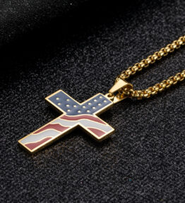 Flag Cross Necklace