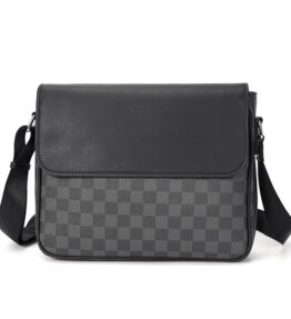 Men S Shoulder Bag Leather Plaid