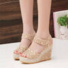 Flat bottom high heel sandals - Image 2
