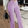 Women's Cross-border Slim-fit Green Leisure Commute Wide-leg Trousers - Image 4