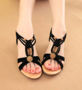 Korean Style Ladies Flat Wedge Sandals