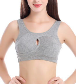 Cotton Anti-expansion Anti-Sag Gathering Adjustment Sports Bra